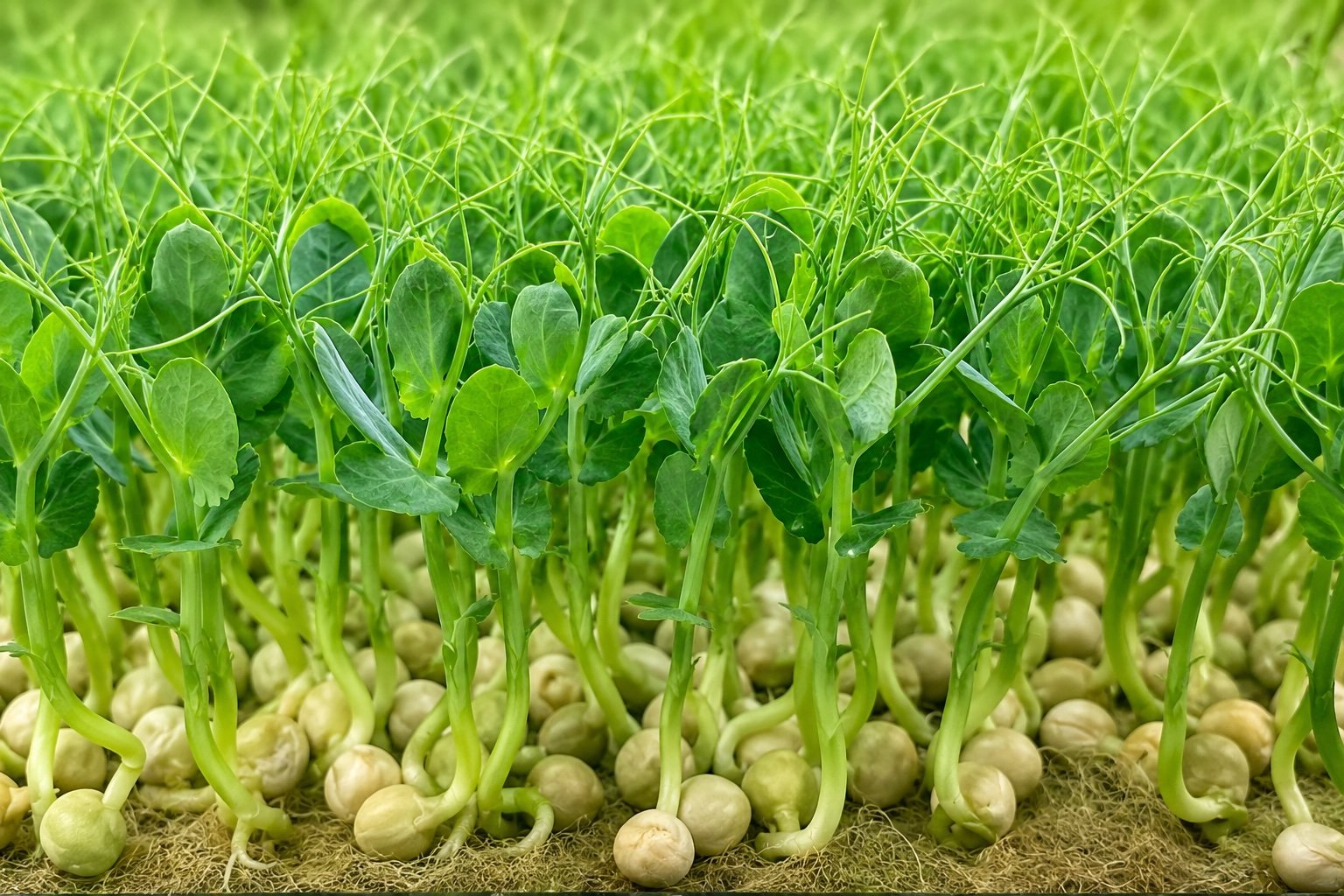 Erbsen Microgreens